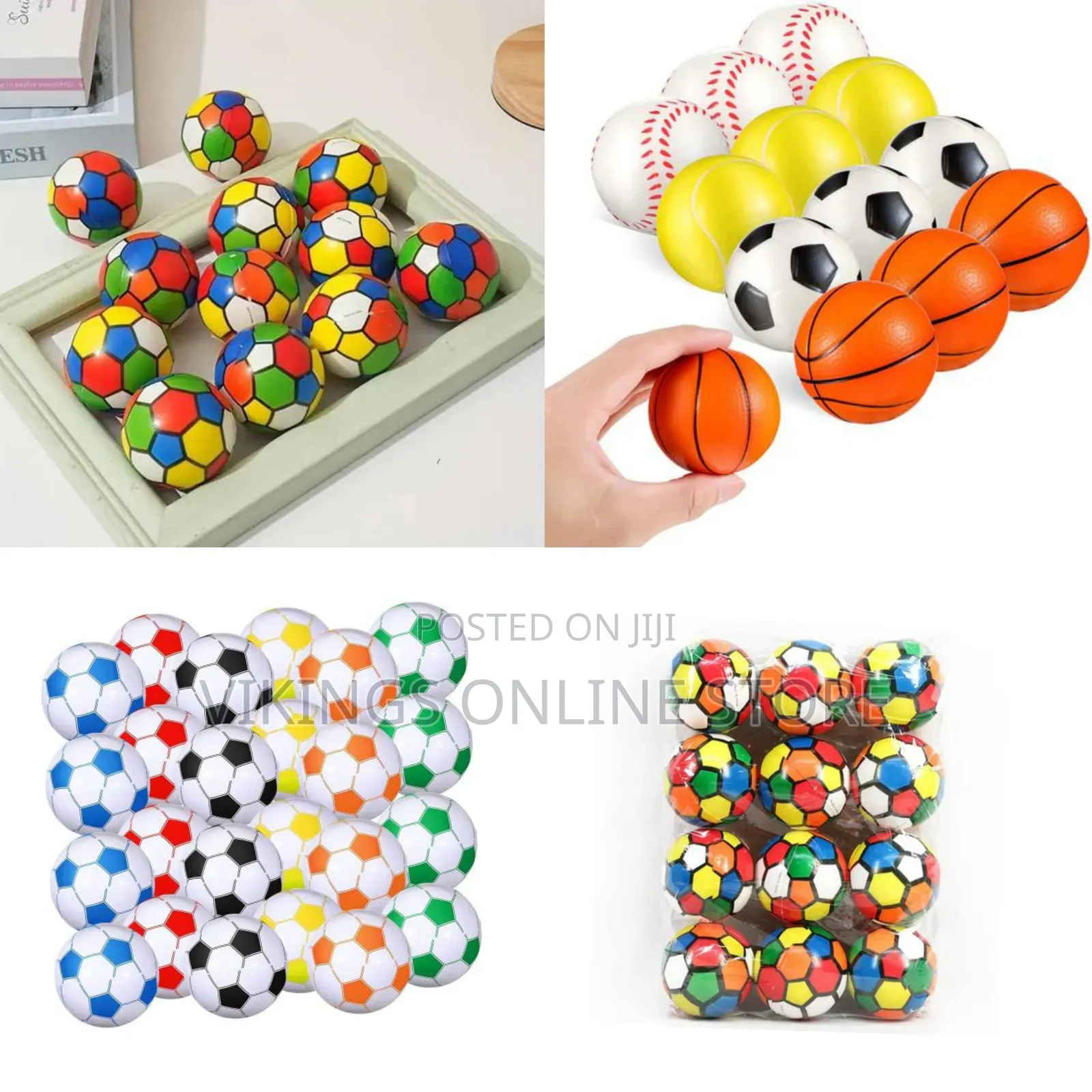 12 PCS Football Squeezy Stress Relief Balls Playset for Kids Mini