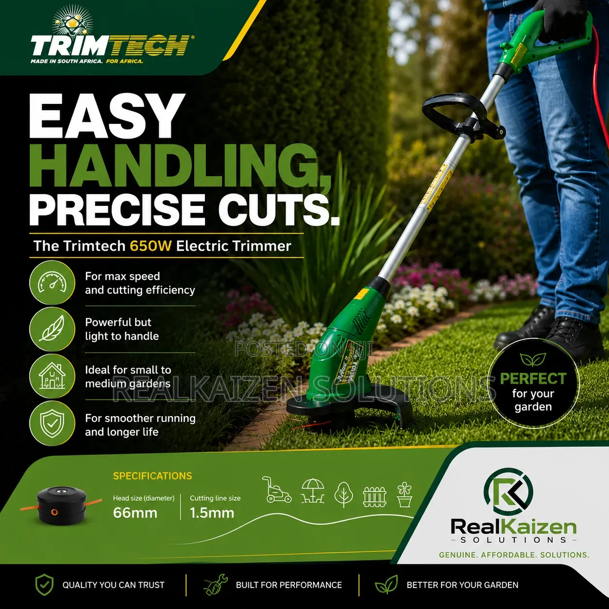 TRIMTECH Electric Garden Edge Trimmer 650W