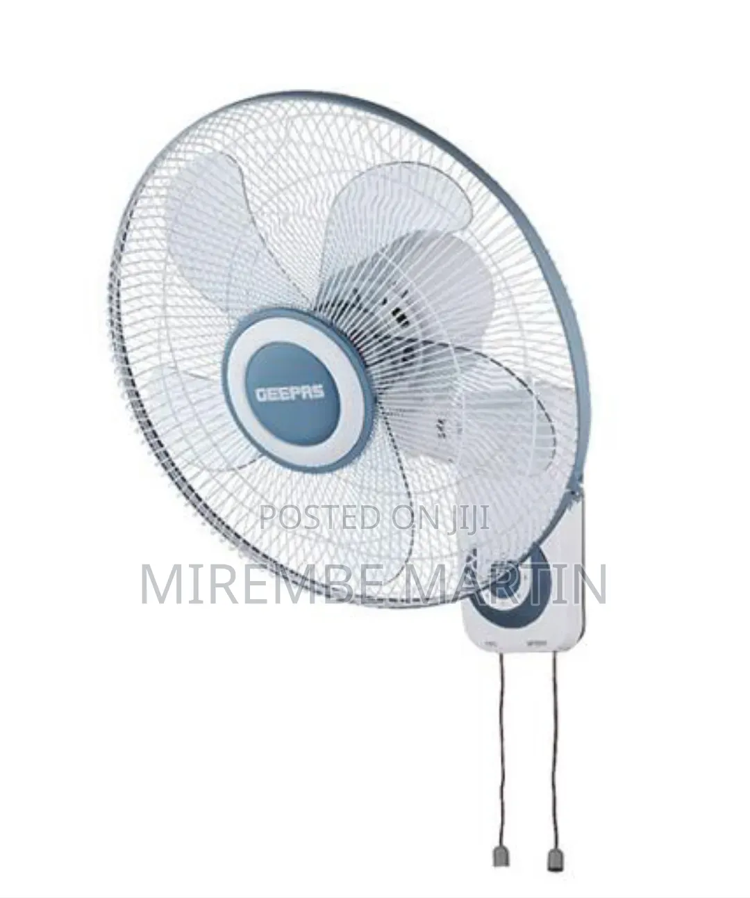 Geepas GF9483 16-Inch Wall Fan - 3 Speed Settings