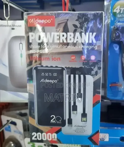 Aldeepo Powerbank 20000 maH, Fast Charging Power Bank