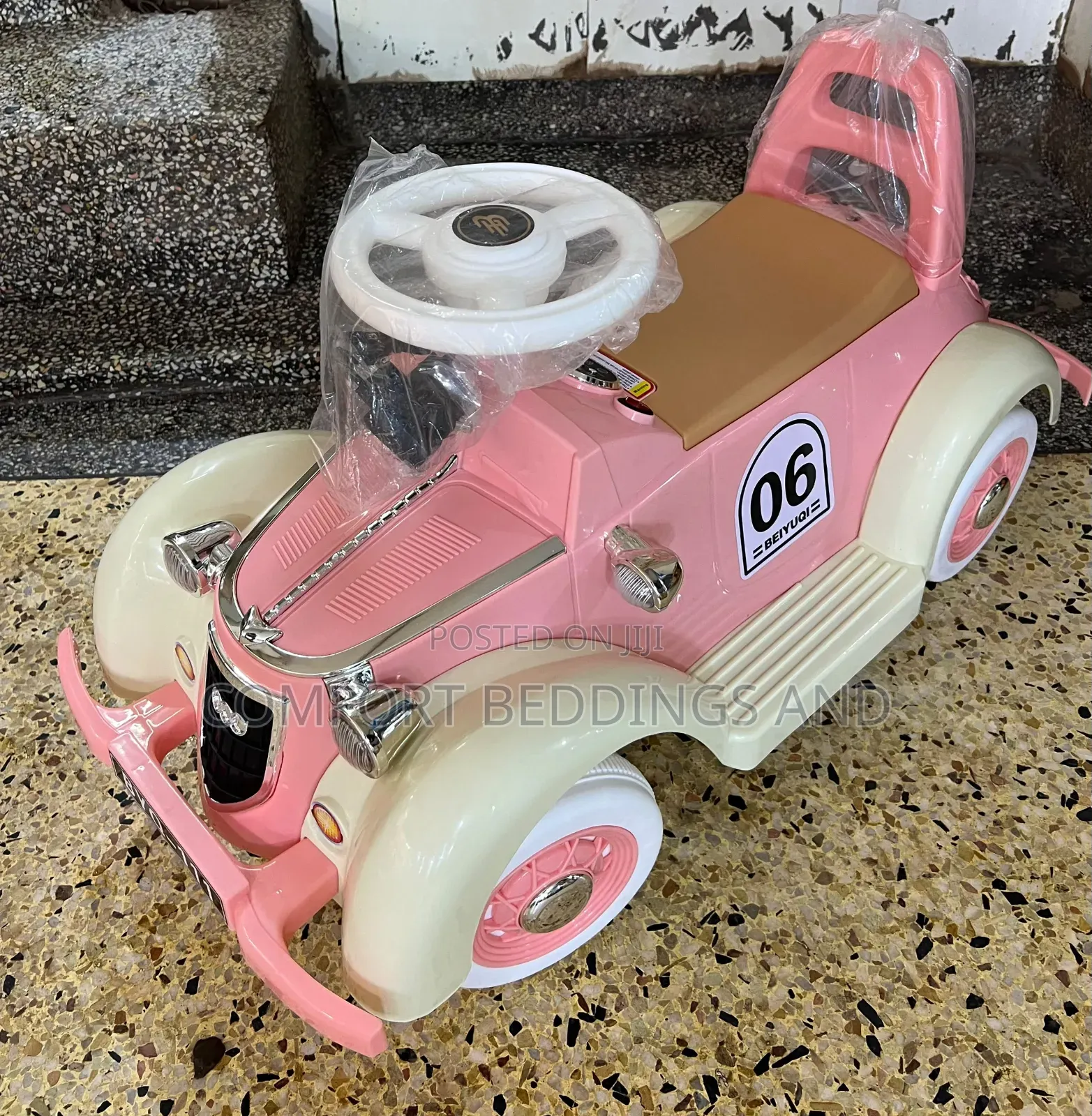 Hard Plastic Rechargeable Toy Car Pink 1 to 4 Years