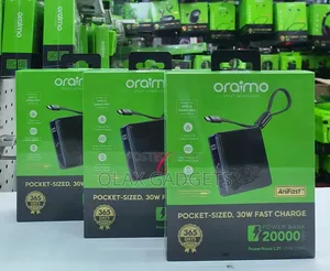 Oraimo PowerNova L21 20000mAh 30W Fast Charge PowerBank Built-in Cable