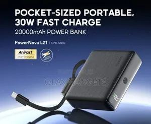 Oraimo PowerNova L21 20000mAh 30W Fast Charge PowerBank Built-in Cable