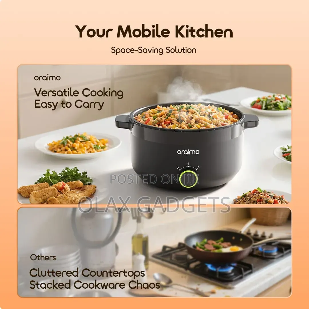 Oraimo MultiPot OHP-261A 3L Electric Cooker 1000W Non-Stick Hot Pot