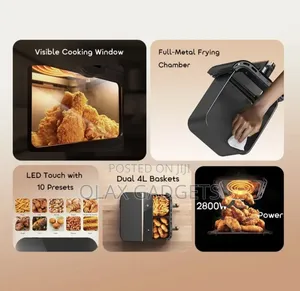 Oraimo NutriFry Duo 8L Dual Basket Smart Air Fryer OH-AF510N 2800W