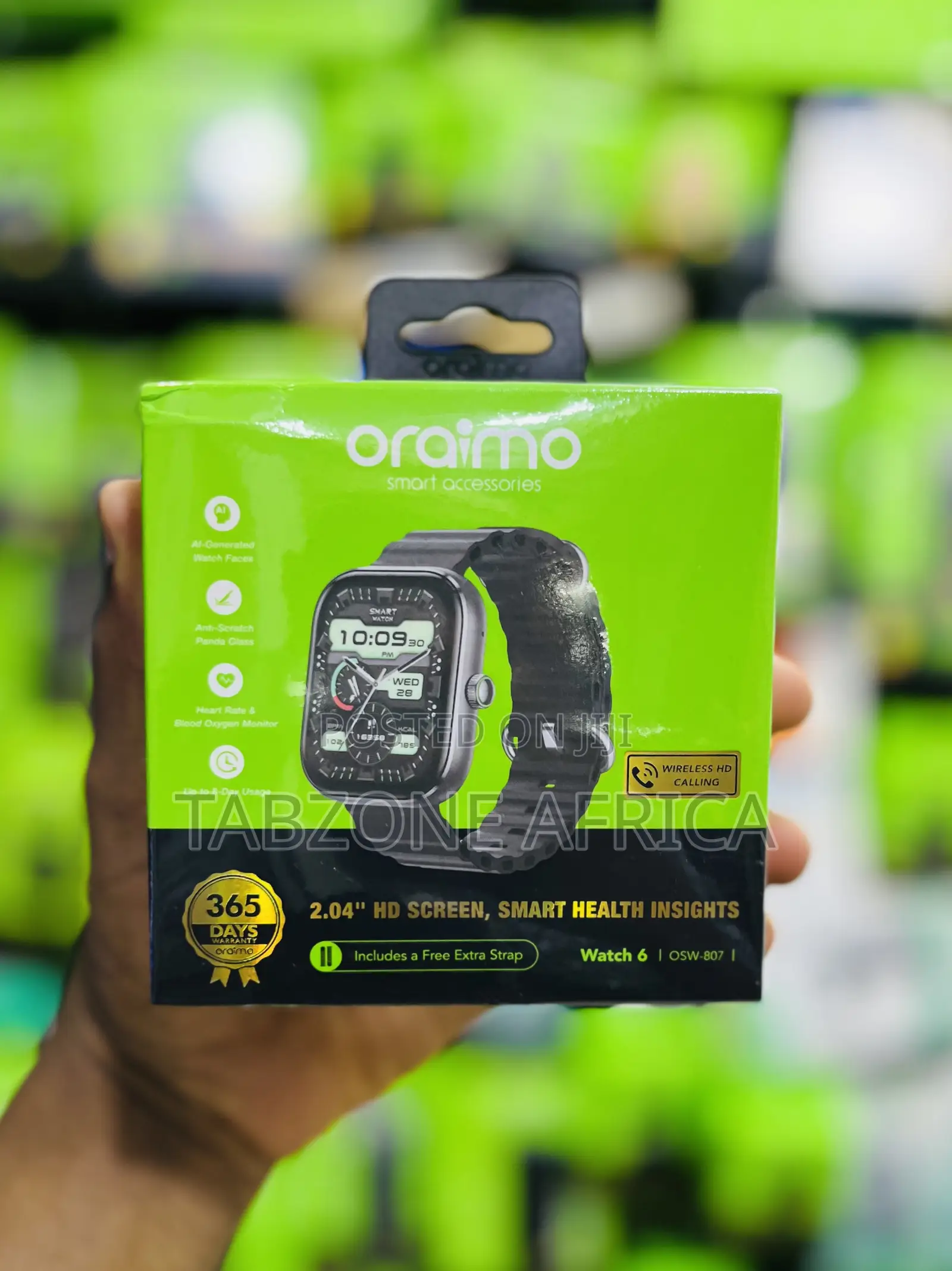 Oraimo Watch 6 Smart Watch 2.04” HD Bluetooth Calling IP68