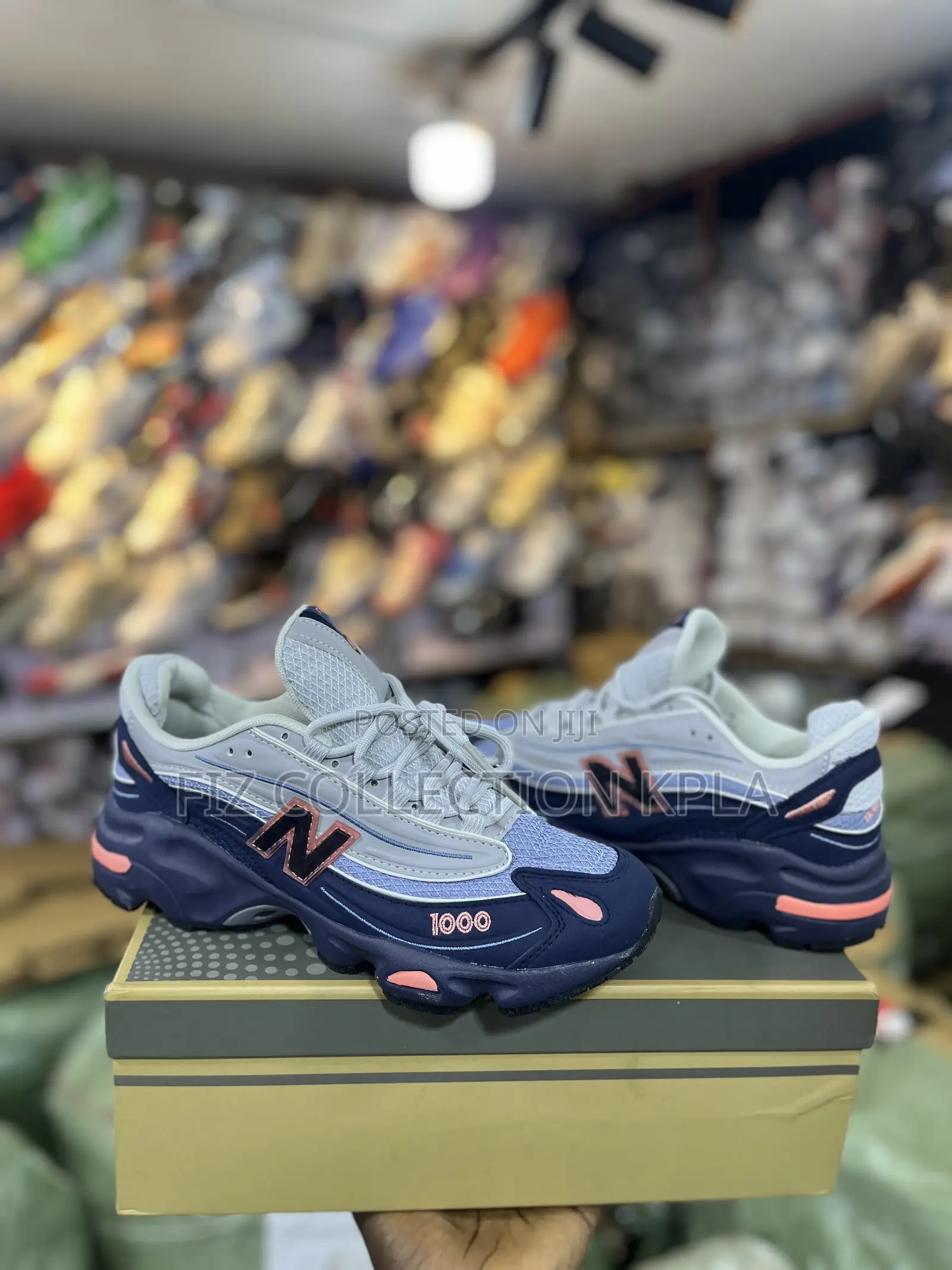 New Balance 1000 Nautical Blue Grey Coral Sneakers