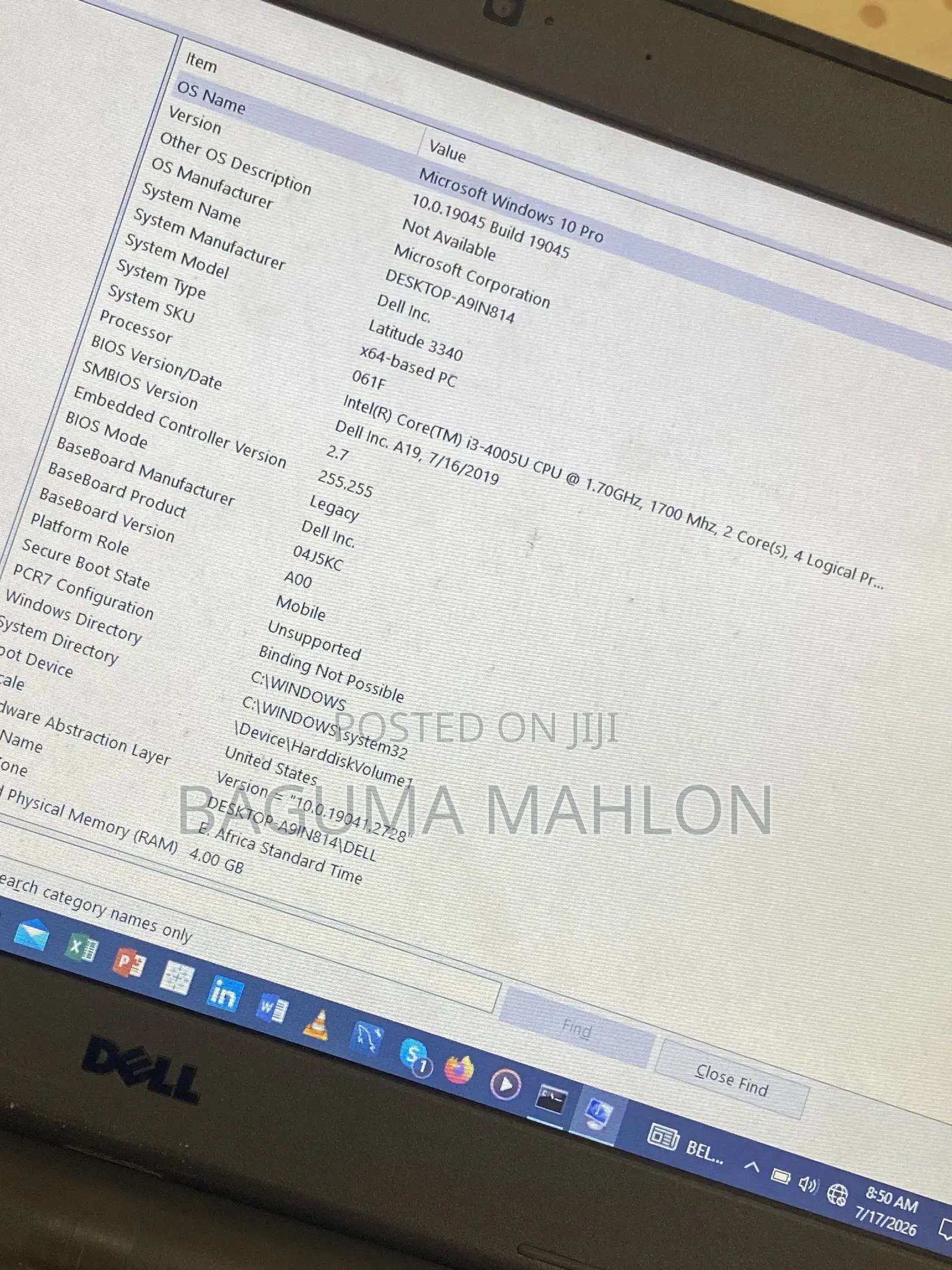 Laptop Dell Latitude 3340 4GB Intel Core i3 HDD 500GB