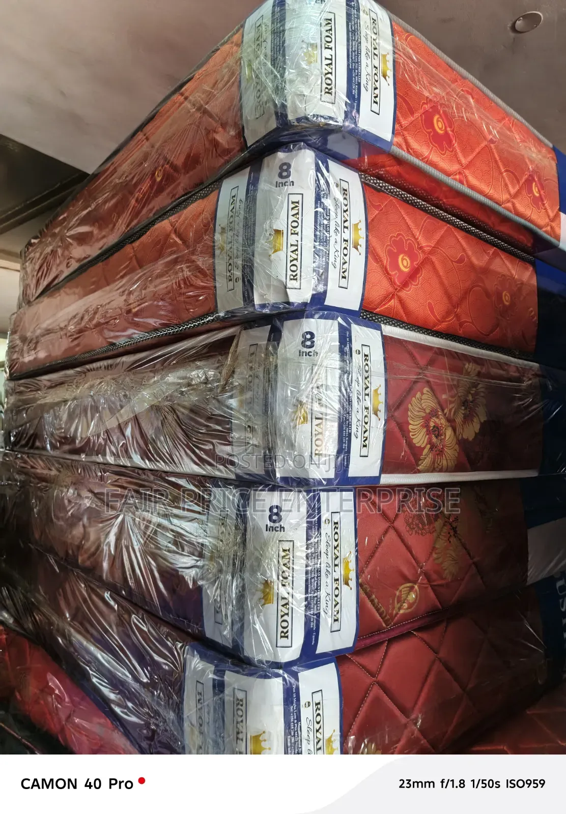 Royal Foam Mattress 5x6 By8 Inches. High Density Mattresses