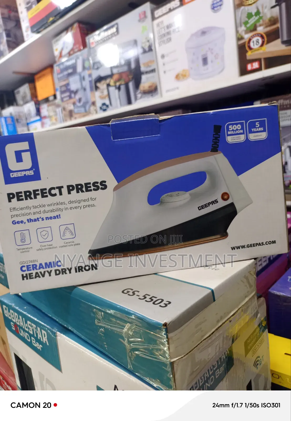 Geepas Perfect Press Ceramic Heavy Dry Iron (Model GDI2748N)