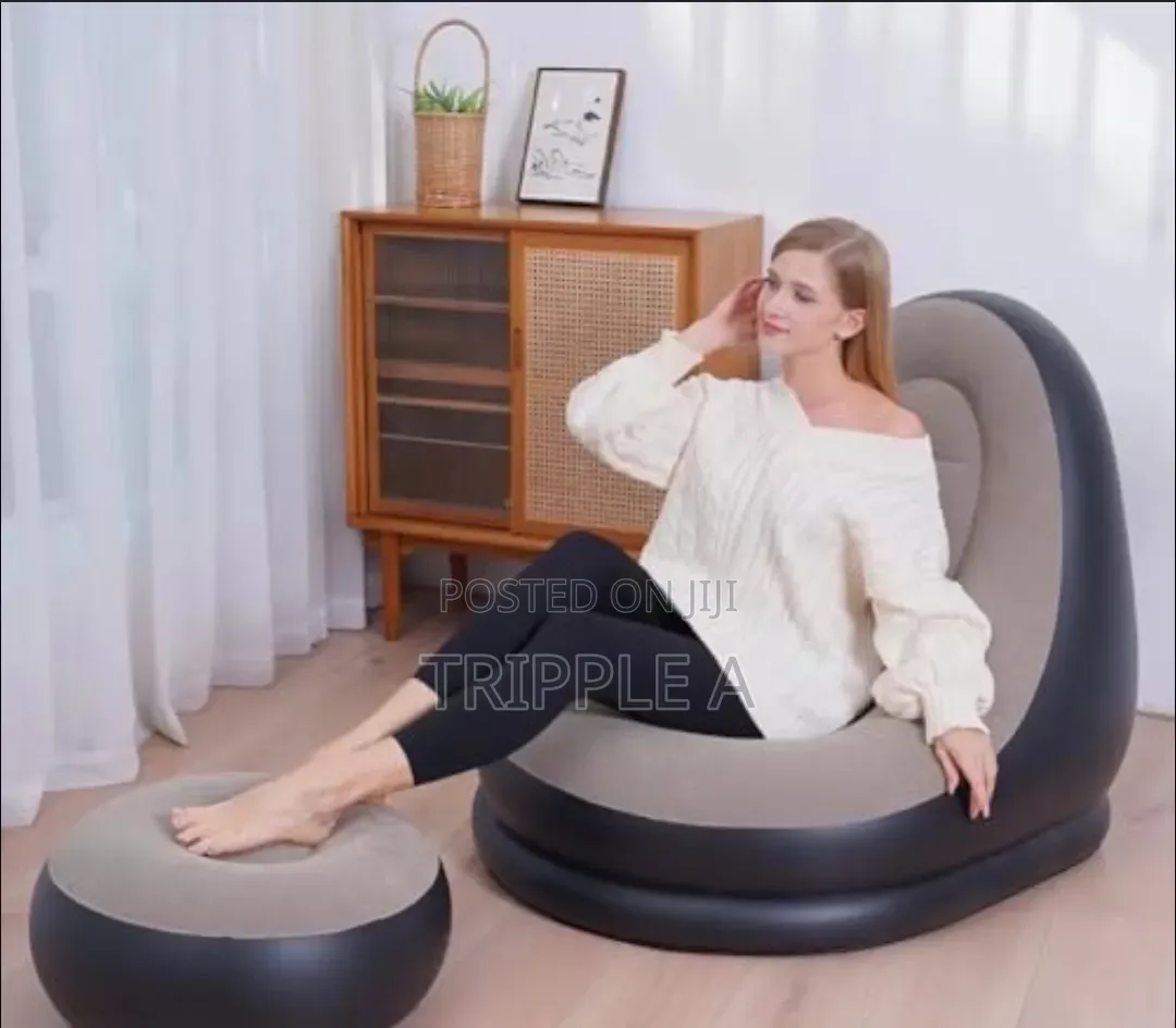 Inflatable Air Sofa-Brown With a Pump
