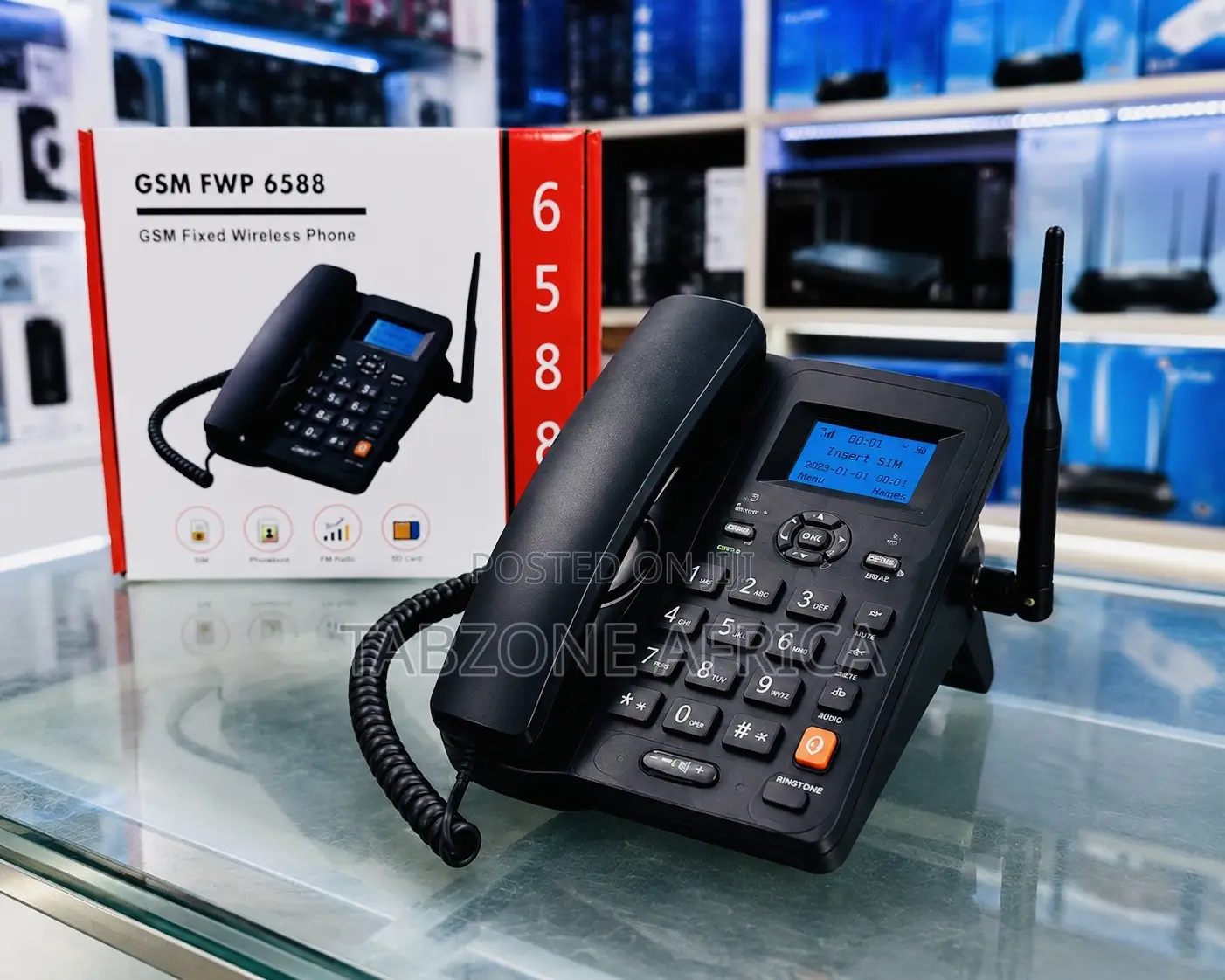 GSM FWP 6588 Fixed Wireless Phone Dual SIM FM Radio Landline