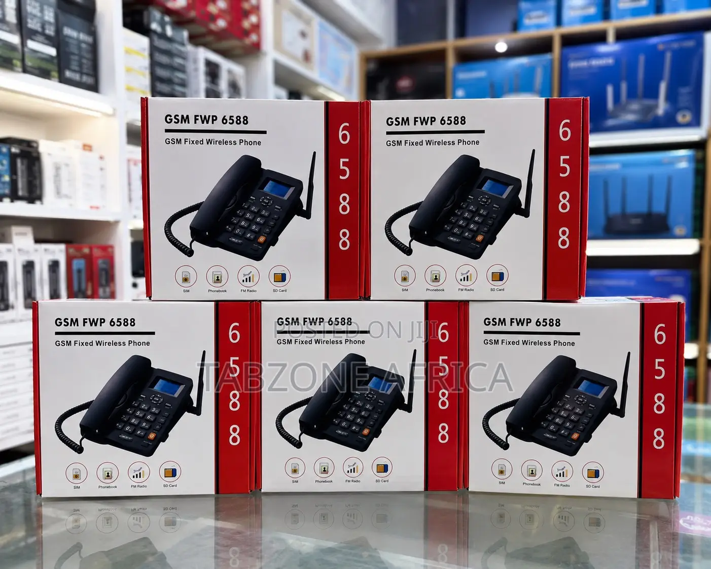 GSM FWP 6588 Fixed Wireless Phone Dual SIM FM Radio Landline