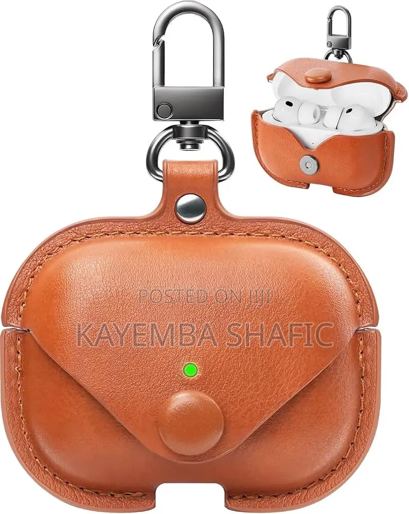 Premium Leather Case Cover With Anti-Lost Hook for AirPods Pro 2