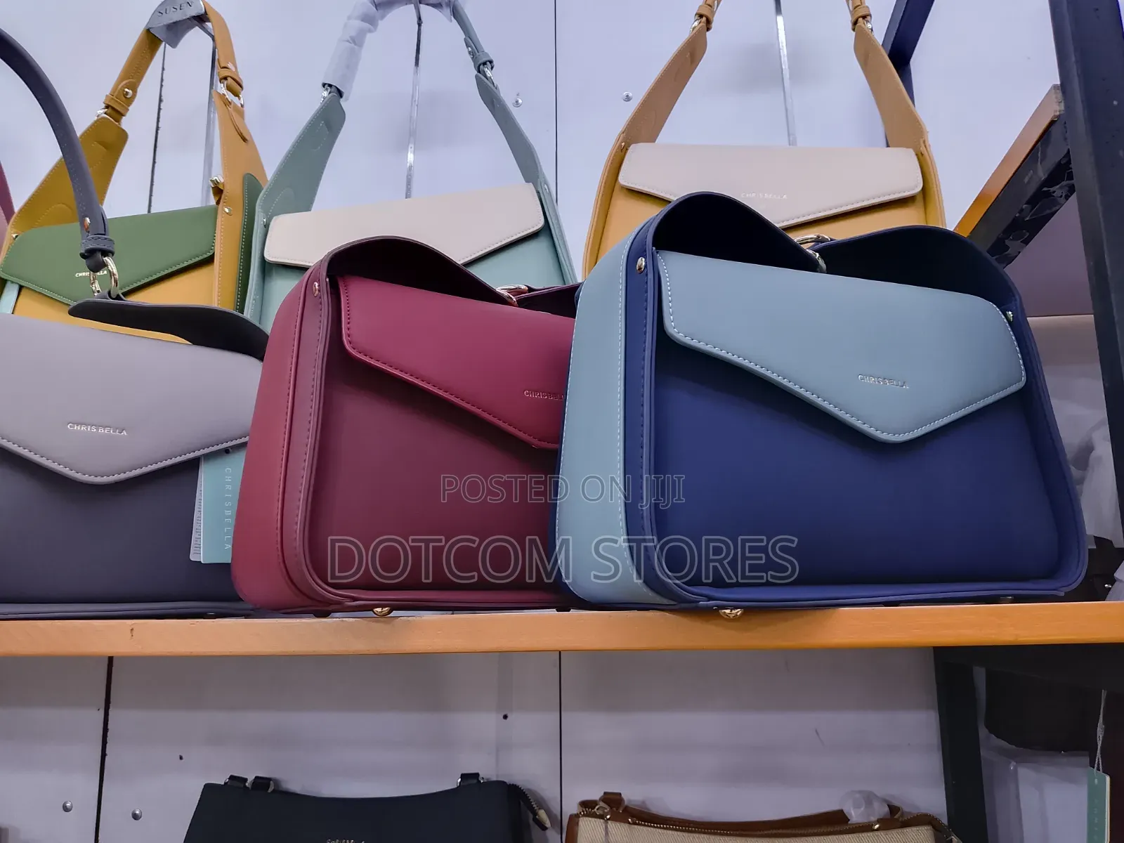 CHRISBELLA Two-Tone Grey Luxury Handbag Set