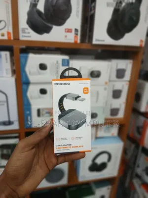 Porodo 2in1 Lightening and AUX Adapter