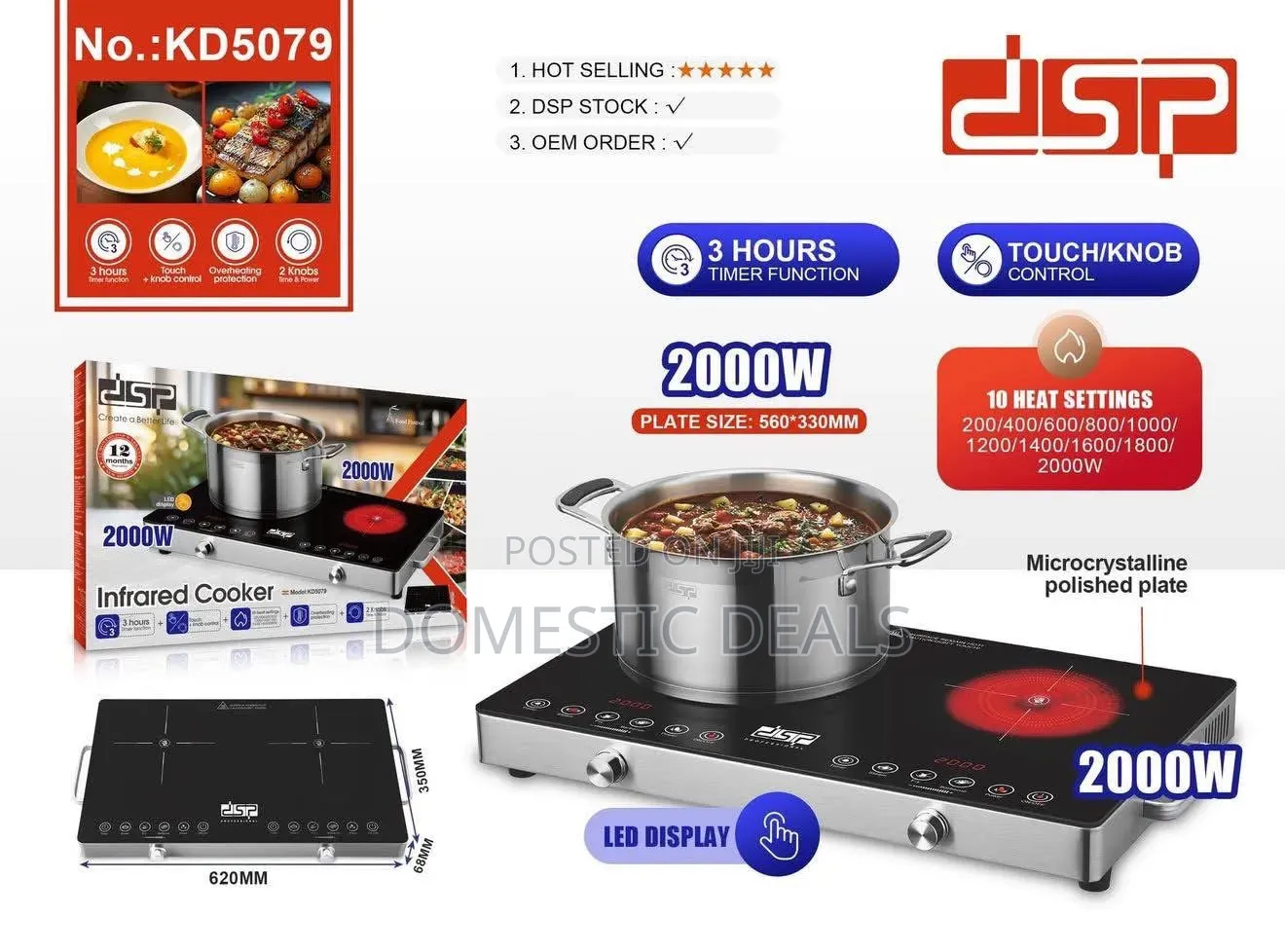 Latest Electric Stove 3500W Infrared Ceramic Cooker