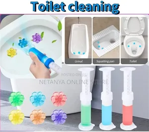 3pcs Toilet Cleaning Stamp Flowers and Freshener