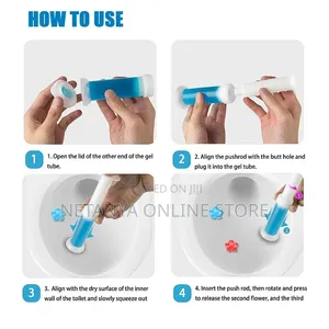 3pcs Toilet Cleaning Stamp Flowers and Freshener