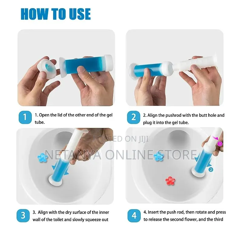 3pcs Toilet Cleaning Stamp Flowers and Freshener
