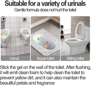 3pcs Toilet Cleaning Stamp Flowers and Freshener
