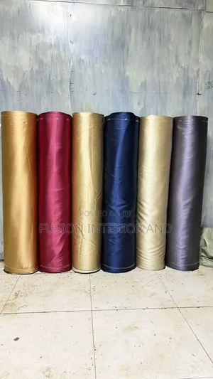 Metallic Blackout Plain Curtains Sold Per Meter