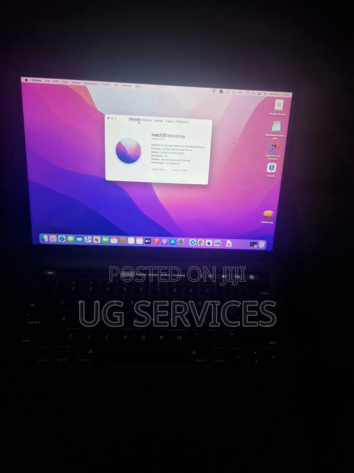 Laptop Apple MacBook Pro 2016 16GB Intel Core i5 SSHD (Hybrid) 2T