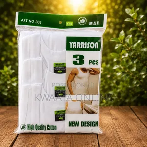 YARRISON Mens 3-Piece Cotton White Vests Soft Comfortable Sleeveless