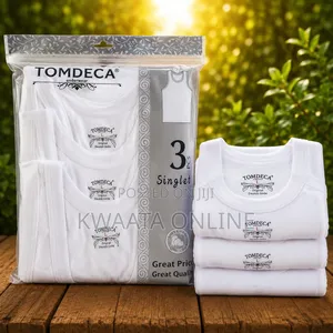 TOMDECA Vests Men's White Cotton Singlets (3 Pieces) – Premium Soft