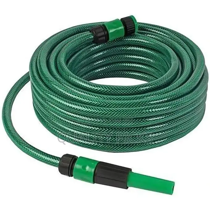 Garden Hose Pipe With Spray Nozzle and Fittings, 1/2" Diameter