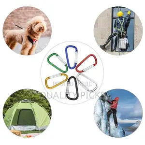 1 Piece of Aluminum Carabiners D Ring With Keychain