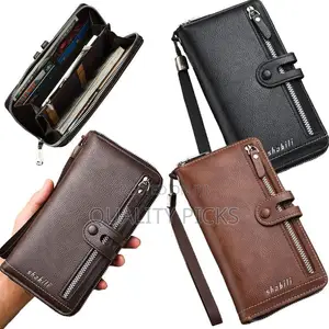 Clutch Hand Bag for Men,Genuine Leather Wristlet Wallet
