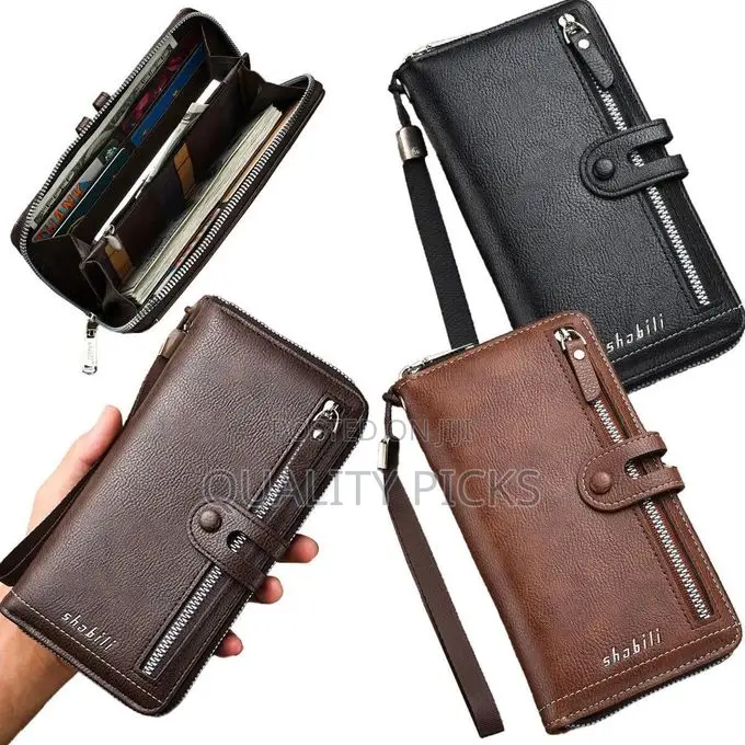 Clutch Hand Bag for Men,Genuine Leather Wristlet Wallet