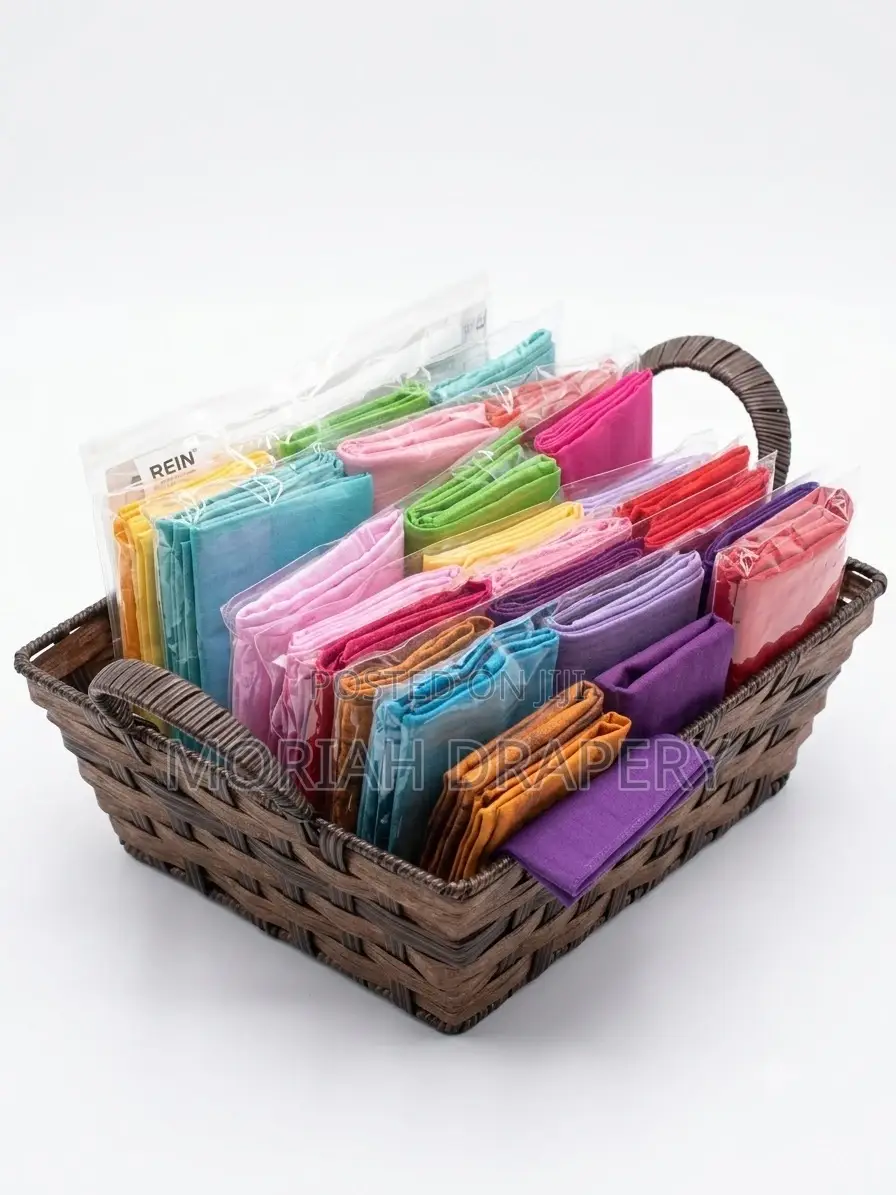 3pcs in 1 Pack of Plain Color Cotton Handkerchief