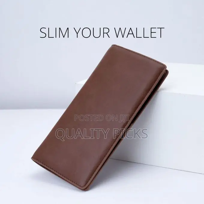 Bag Lady Long Thin Slim Leather Wallet Credit Card Clip