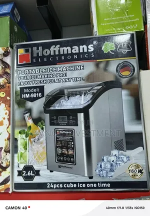 Hoffmans HM-9816 Portable Ice Machine With a 2.6L Capacity and a 160W.