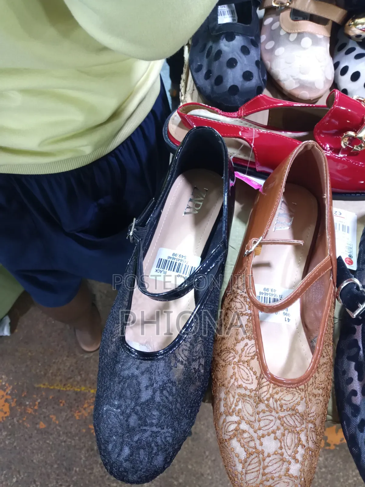 Zara Netted Flat Pumps