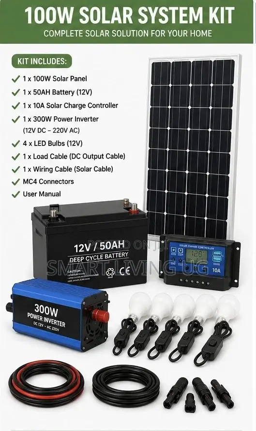 100W Solar System Kit - Efficiency Long-Lasting Performance