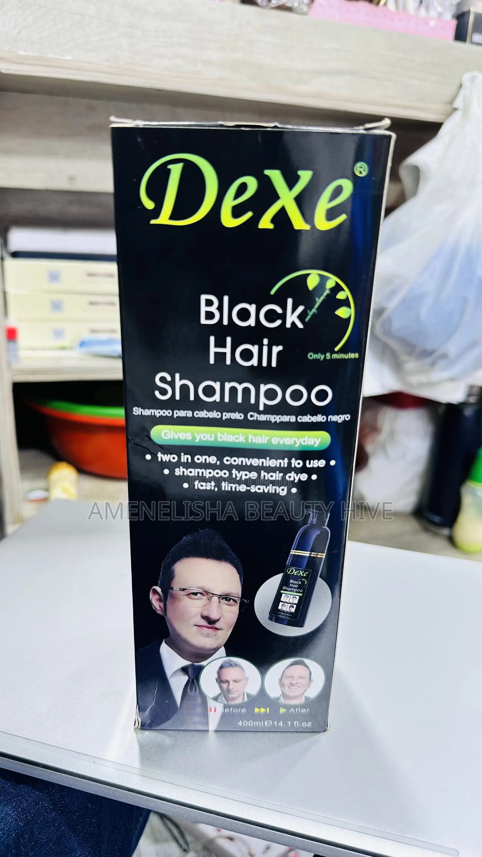 Dexe Black Hair Shampoo Tube