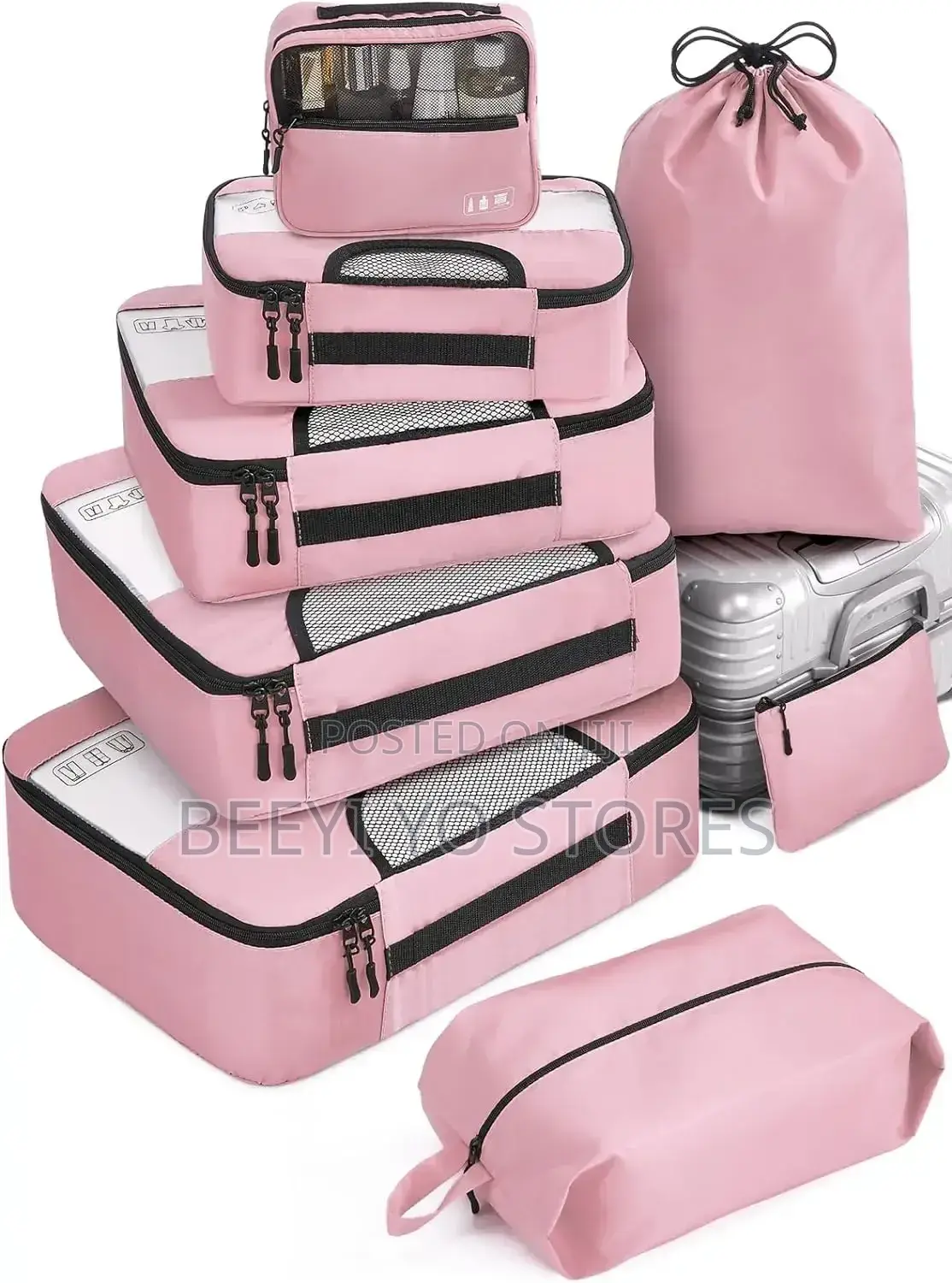 Multi-Piece Travel Packing Cube Set.