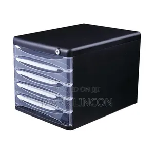 Deli 5-Drawer Plastic Desktop File Cabinet Office Organizer