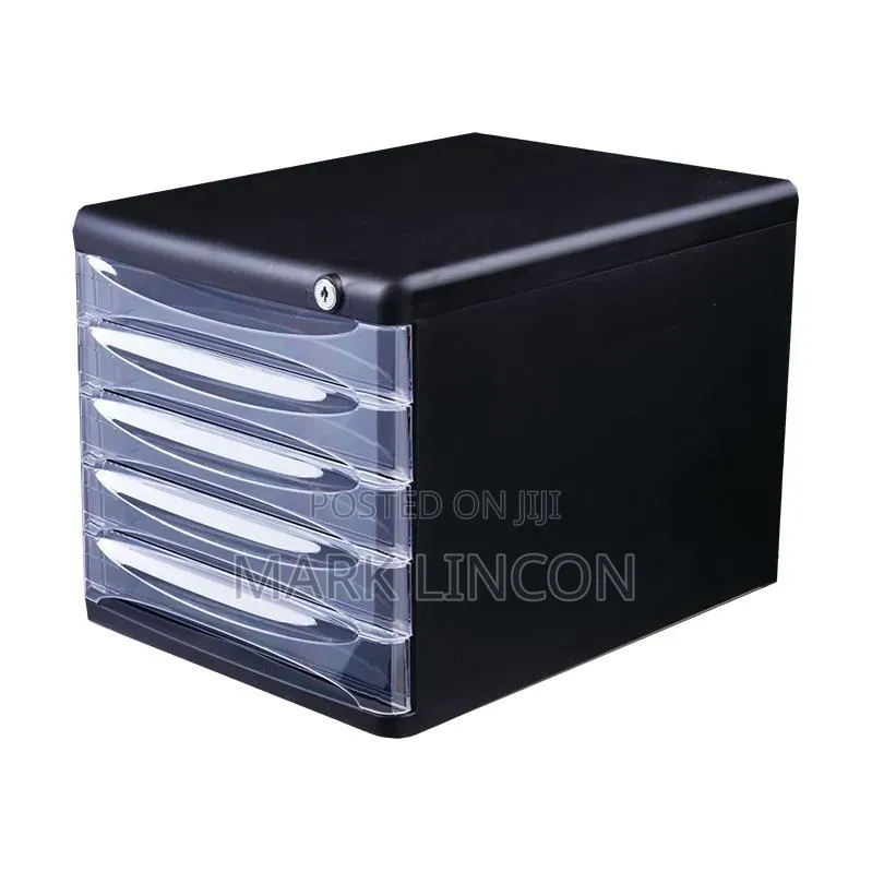 Deli 5-Drawer Plastic Desktop File Cabinet Office Organizer