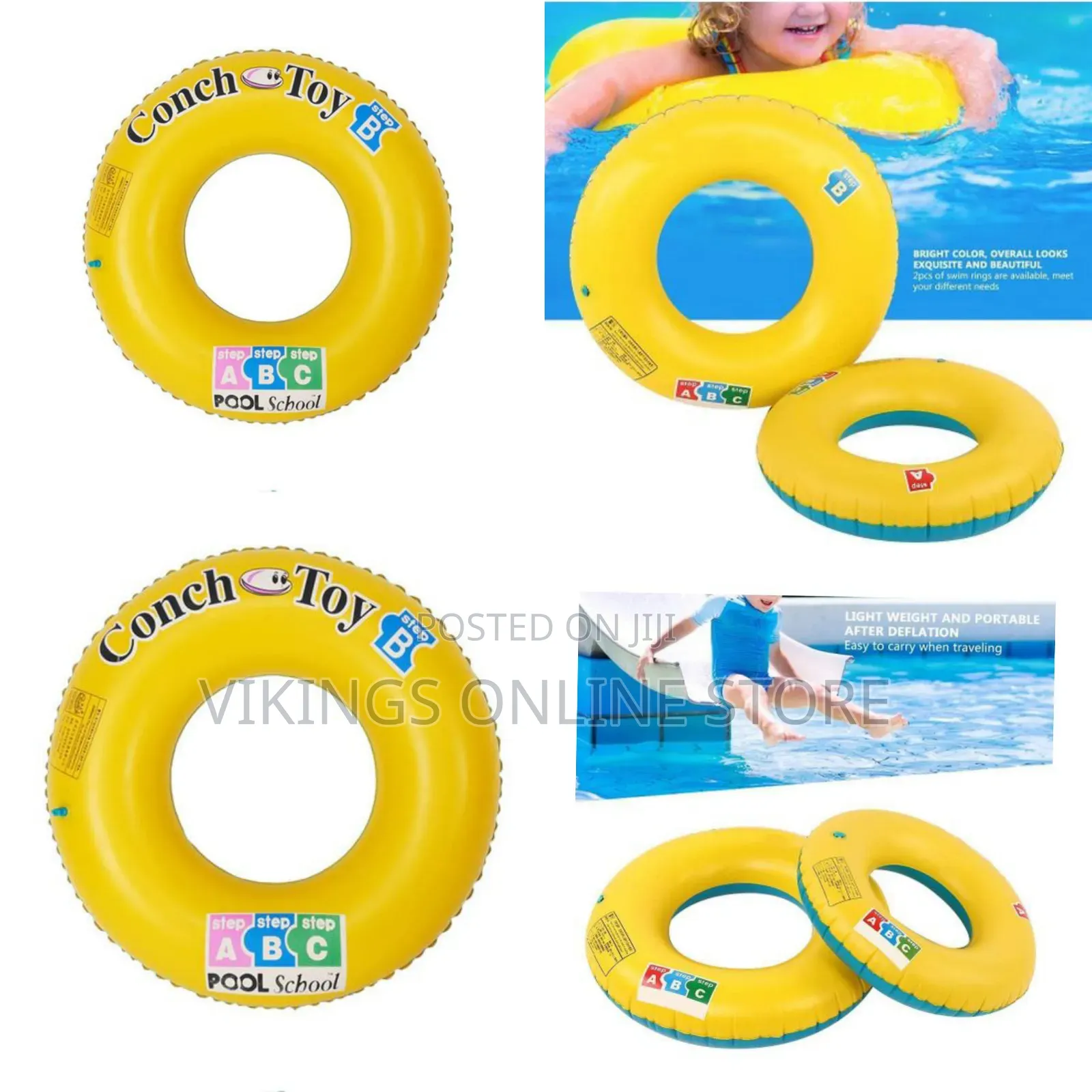 70CM Rubber Swimming Ring Pool Float: Kids and Adults Inflatable