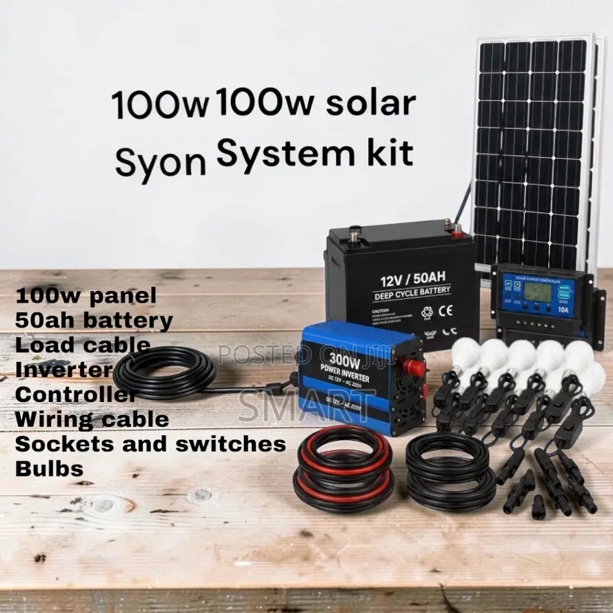 100W Home Solar Kit – Bright Lights Phone Charging