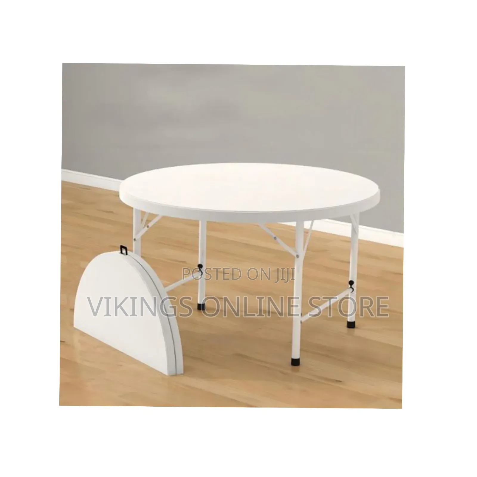 Round Folding Table, Indoor Outdoor Plastic Dining Table, Commercial