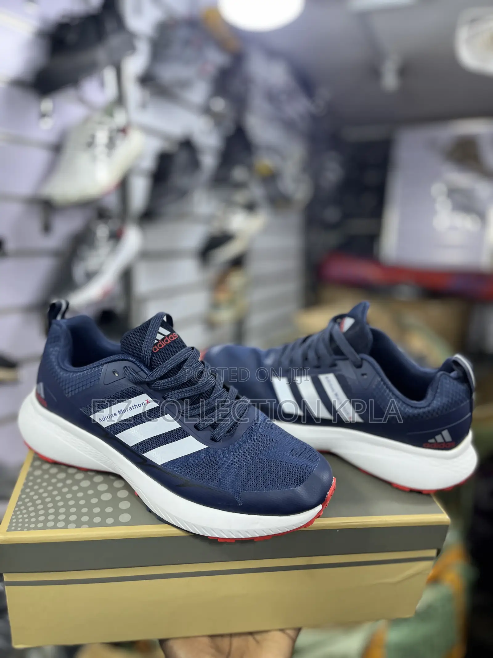 Original Adidas Marathon X Navy Blue Running Sneakers