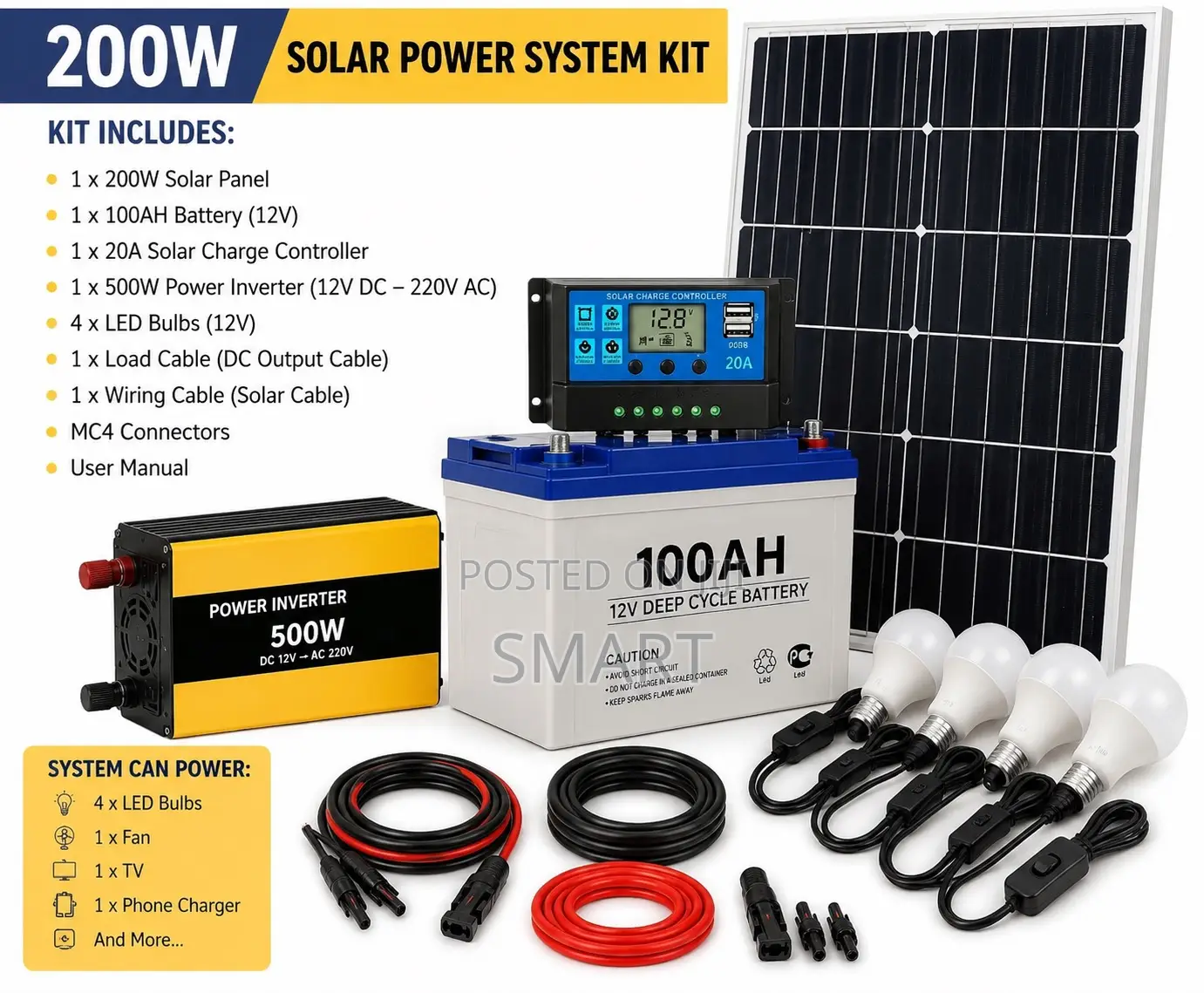 Power Your Home With a 200W Complete Solar System