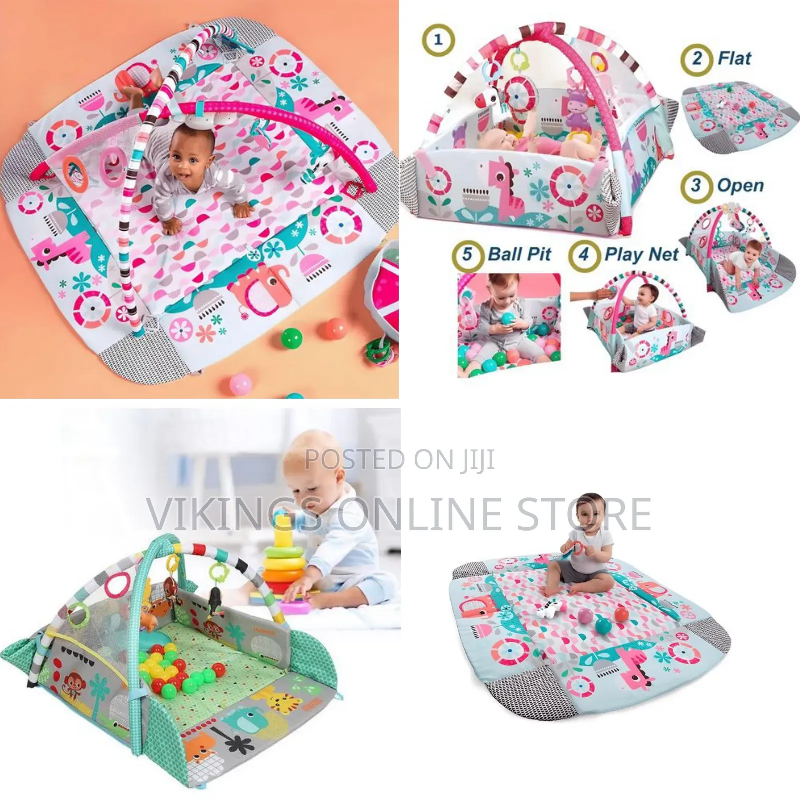 5-in-1 Adventure Blanket Ball Pit With Balls - Totally Tropical Play
