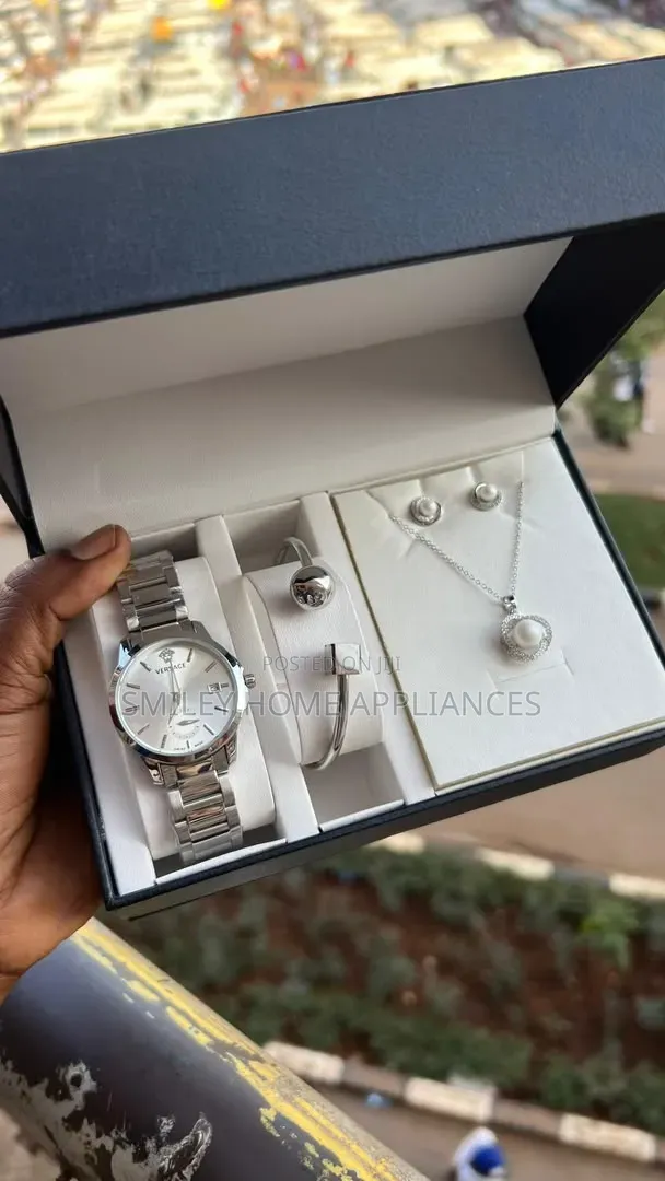 Versace Silver Ladies' Original Time Piece Gift Box