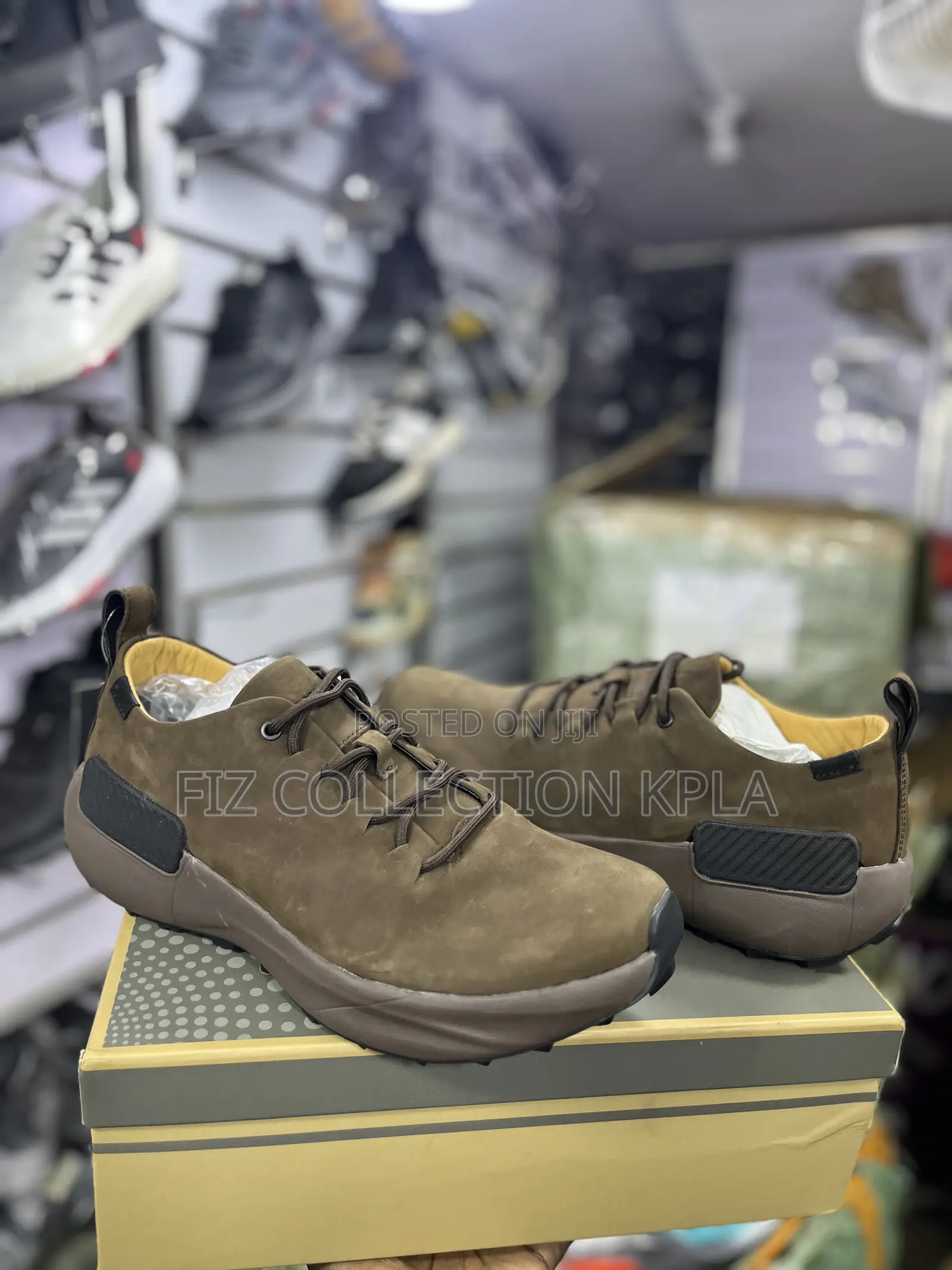 Original Ecco Coffee Heritage Brown Suede Casual Sneakers